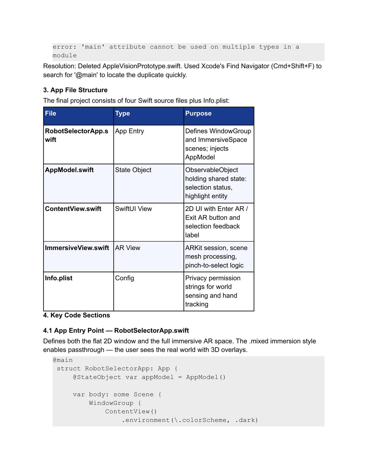 visionOS vs iPad platform comparison table